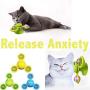 MARIANNA Windmill Cat Toys for Indoor Interactive Catnip Balls Turntable Teasing Pet Toy with Suction Cup
