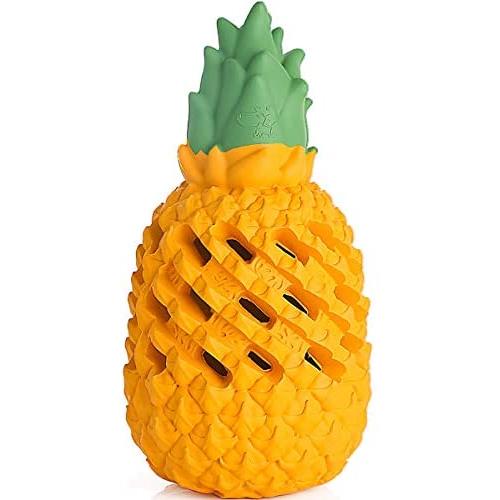 BMAG Pineapple Dog Chew Toys for Aggressive Chewer, Indestructible Power Dental Dog Toys, Interactive Tough Natural Rubber Chew Toys for Large Medium Dogs, Training Fetching Chasing Dog Toys