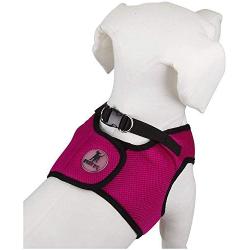 The Worthy Dog Step-in Sidekick Harness with Padded Mesh Velcro Adjustable, Outdoor, Easy Walk Vest Fits Small, Medium and Large Dogs-Pink Color