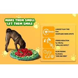 Sniffiz SmellyMatty Snuffle Mat for Dogs - Interactive Treat IQ Enrichment Toy/Large Nosework Blanket - Mind Stimulating Food Puzzle Games with Stress Relief for Boredom