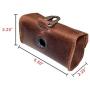 Hide & Drink, Durable Extra Large Leather Dog Poop Bag Dispenser, Fits Extra Bag Rolls, Treats or Keys, Dog Walker Essentials, Brass Metal Clip, Handmade :: Bourbon Brown