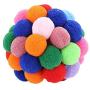 XIHONGSHIR Pet Cat Toys, Bell Ball Toy, Rainbow Ball, Exercise Game Ball, Bounce Balls, Nontoxic Bite Resistant Toy Ball for Pet Dogs Puppy Cat (3Pcs),Rainbowcolor,7cm
