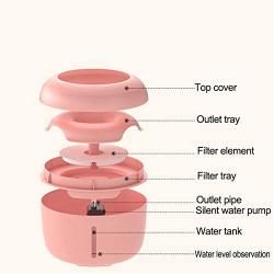 CHZHENG Automatic Pet Feeder, Cat Fountain Drinking Drinking Fountain 2.5l Automatic Drinker Water Bowl Pet Dog Cats Electric USB Dispens,C