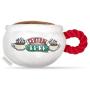 Friends TV Show Central Perk Coffee Mug Plush Dog Toy with Rope Handle| Soft Cute Squeaky Toy for All Dogs | Stuffed Dog Toys with Squeaker Noise for Added Fun, Friends Memorabilia