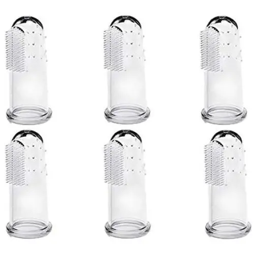 Soft Silicone Pet Finger Toothbrush, Doggy Teeth Cleaning Natural Rubber Dental Bite Resistant Chew Toys for Dogs Pets Pack of 6 Soft Silicone Pet Finger Toothbrush, Doggy Teeth Cleaning Natural Rubber Dental Bite Resistant Chew Toys for Dogs Pets Pack of 6