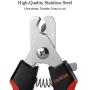HAWATOUR Dog Nail Clippers, Professional Pet Nail Clipper & Trimmers with Safety Guard to Avoid Over Cutting, Grooming Razor with Nail File for Cat Small Medium Large Dog, Red