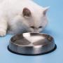 Dr. Catsby Water Bowl, Whisker Friendly, Stainless Steel, Non Skid, Dishwasher Safe