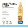 Burts Bees for Pets Dogs Natural Detangling Spray with Lemon & Linseed | Dog & Puppy Fur Detangler, 10 Ounces, 2 Pack