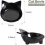 gutongyuan Pet Dog Cat Bowl Slow Feed Protect Spine Bowl Drinking Protection Stomach Bowl Healthy Non-Slip Shallow Cat Food Water Bowls for Relief of Whisker Fatigue
