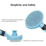 DTTO Dogs Brush & Cats Brush, Self Cleaning Pet Slicker Brush Professional Pet Grooming Brush for Small, Medium & Large Dogs and Cats, with Short to Long Hair,Blue
