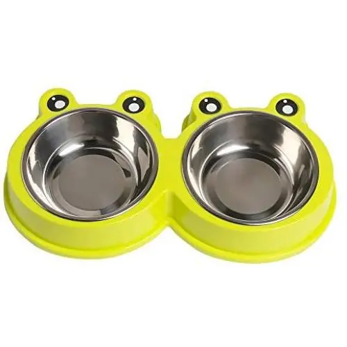 Rapsrk Double Cat Bowl Stainless Steel Dog Bowl,Durable Pet Bowls with No-Slip Design Resistant Silicone Mat,Cute Modeling Pet Food Water Dish for Feeder Dogs/Cats/Rabbit and Pets Rapsrk Double Cat Bowl Stainless Steel Dog Bowl,Durable Pet Bowls with No-Slip Design Resistant Silicone Mat,Cute Modeling Pet Food Water Dish for Feeder Dogs/Cats/Rabbit and Pets