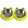 Rapsrk Double Cat Bowl Stainless Steel Dog Bowl,Durable Pet Bowls with No-Slip Design Resistant Silicone Mat,Cute Modeling Pet Food Water Dish for Feeder Dogs/Cats/Rabbit and Pets Rapsrk Double Cat Bowl Stainless Steel Dog Bowl,Durable Pet Bowls with No-Slip Design Resistant Silicone Mat,Cute Modeling Pet Food Water Dish for Feeder Dogs/Cats/Rabbit and Pets