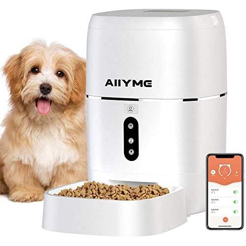 AIIYME Automatic Dog Cat Feeder, 2.4G WiFi Enabled 6L Smart Food Dispenser for Cats and Small Dogs with App Control, Timer Programmable, Portion Control and Voice Recorder Up to 8 Meals per Day AIIYME Automatic Dog Cat Feeder, 2.4G WiFi Enabled 6L Smart Food Dispenser for Cats and Small Dogs with App Control, Timer Programmable, Portion Control and Voice Recorder Up to 8 Meals per Day