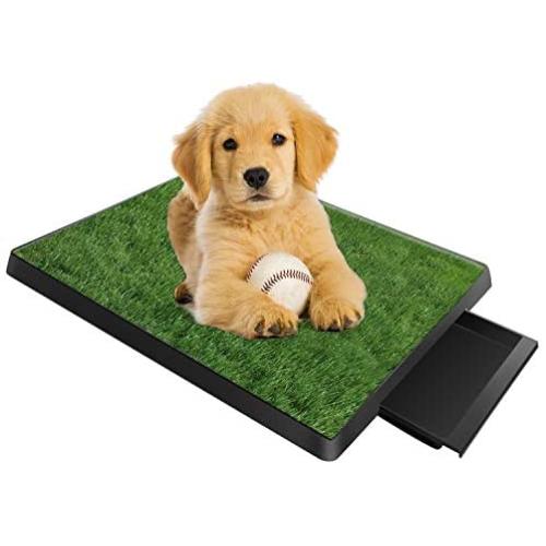 TeqHome Dog Grass Pad with Tray, Fake Grass for Dogs Potty, 25”x 20” Artificial Grass for Dog Pee Indoor/Outdoor, Puppy Potty Training Grass for Medium and Small Dogs Pets TeqHome Dog Grass Pad with Tray, Fake Grass for Dogs Potty, 25”x 20” Artificial Grass for Dog Pee Indoor/Outdoor, Puppy Potty Training Grass for Medium and Small Dogs Pets