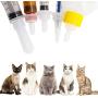 Pet Feeding Bottle Can Squeeze Liquid Feeding Kit and Replacement Mini Nipples for Kitten Puppy Small Animals Feeding Tool