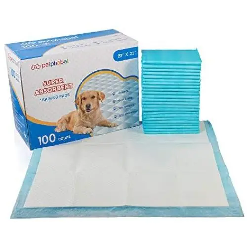 Petphabet 22”X23 Puppy Dog Training Potty Pee Piddle Pads Ultra-Absorbent Pet Pee Pee Pads for Puppy Housebreaking