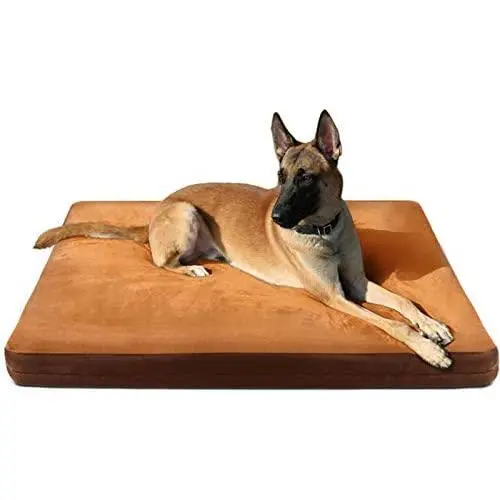 JoicyCo Dog Crate Bed Mat Dog Beds Mattress Pet Bed for Large Dogs Foam Cushion Anti-Slip with Washable Cover 39.37''