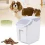 JingYi Pet Food Barrel,Pet Cat Food Barrel Grain Storage Damp-Proof Dog Feeder Sealed Feed Fresh Box with Measuring Cup Cat Food Barrel(#1) JingYi Pet Food Barrel,Pet Cat Food Barrel Grain Storage Damp-Proof Dog Feeder Sealed Feed Fresh Box with Measuring Cup Cat Food Barrel(#1)