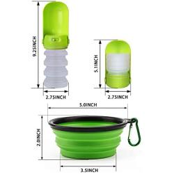 VNFOX Foldable Water Bottle for Dogs,Dog Travel Water Bottle,Portable Pet Water Bottle with Collapsing Bowl for Travel, Walking, Hiking Outdoor Activities