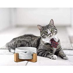 PICKME Ceramic Pet Bowls with Stand, Dog Cat Water Bowl and Food Dish -Heavy Weighted & No Tip Over Pet Comfort Feeding Bowls, Easy to Clean