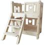 YAMEIJIA Pet Bed, bunk Bed, Double Solid Wood Bed, Kennel, pet nest,XS