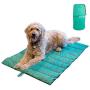 BomGaroto Portable Pet Mat - 46.5 x 33 Inch Cat and Dog Mat for Crate Bed, Dog Cage, Fireside or Camping! Waterproof Dog Beds for Medium Dogs and Small Dogs. Large Dog Bed with Storage Carry Bag