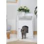 Merry Pet Cat Washroom Litter Box Cover/Night Stand Pet House, Glossy White