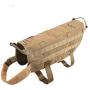 OneTigris Tactical Dog Training Vest Harness with Mesh Padding and Two Handles (Coyote Brown - Upgraded Version, M / 41cm)