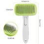 YLONG Pet Grooming Brushes Set Self-Cleaning Slicker Brush and Massage Brush for Dogs and Cats Easy to Clean Pet Deshedding Grooming Tools for Long haired to Short haired(2Pack,Pink and Green)