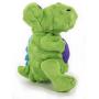 goDog Dinos T-Rex Tough Plush Dog Toy with Chew Guard Technology, Green, Small