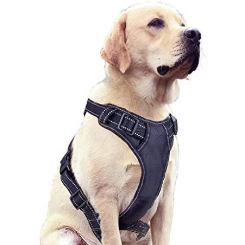 Ditto No-Pull Dog Harness, Adjustable Pet Harness Reflective Oxford Soft Vest with Metal Ring and Comfortable Handle for Small Medium Large Dogs Easy Control