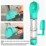Dog Water Bottle, Portable Pet Water Bottle Leak Proof Puppy Water Dispenser with Drinking Feeder Food Container for Outdoor Walking, Hiking, Travel, Water Feeding Bowl for Dogs and Cats, Food Grade