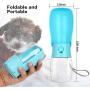 Dog Water Bottle - Foldable Dog Water Dispenser for Walking with Dog Waste Bag, Portable Pet Water Bottle for Travel, BPA Free Water Bottle for Cat, Rabbit,Puppy and Other Animals(10 Oz)