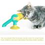 CHZHENG Pet Cat Toys, Training Interactive Turntable Intelligence Orbit Ball Puzzle Pet Toys Massage Suction Cup, for Kitten Practice Games