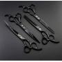 Purple Dragon Professional 7.0 inch 4PCS Pet Grooming Scissors Kit Japan Premium Steel Straight & Curved & Thinning Blade Dog Hair Cutting Shears Set with Case