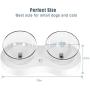 Cat Bowls Elevated Double Cat Dog Food Water Bowls, 20° Tilted Raised Cat Feeding Bowls with Anti Slip Stand for Cats and Small Dogs