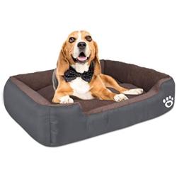 Warmer Pet Dog Beds for Small/Medium/Large Dog,Rectangle Pet Bed Thickened Enough with Soft Coral Fleece and Non-Slip Bottom ,Durable Dog Sofa Couch Pet Bed