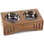 Kittylux Cat Food Bowls | Cat Bowls with Stand | Elevated Dog Bowls | Raised Cat Bowls | Cat Food and Water Bowls | Elevated Cat Feeder | Cat Dishes for Food and Water | Raised Dog Bowls