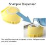 Nother Dog Massage Brush Shampoo Dispenser Cat Soft Grooming Comb Pet Shampoo Bath Brush for Shedding Hair Soft Rubber Scrubber Tool for Small Animals with Short or Long Hair