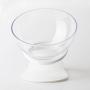 Creation Core Stylish Transparent Slanted Tilted Cat Bowl Cat Slow Feeder