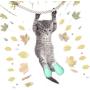 Tylu Cat Anti-Scratch Shoes Boots Cover Anti-Scratch Cat Shoes Kitty Grooming Caps Pet Medical Shoes Pet Caring Adjustable Soft Safe Silica Gel Cat Paw Protector for Home Bathing Checking Treatment