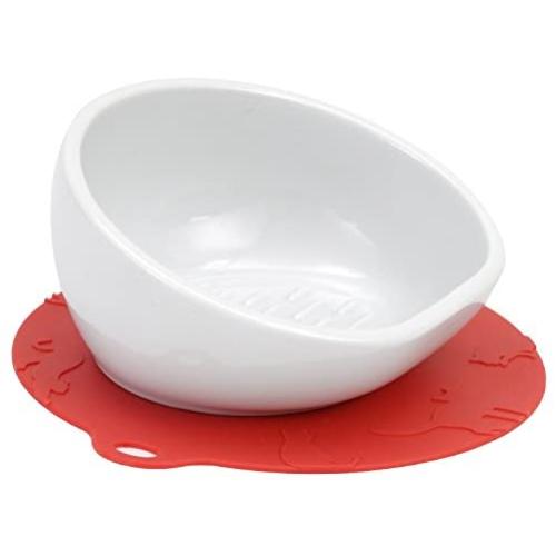 HARIO Cat Food Bowl For Short Haired Cats (Red)