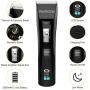 FANTASON Dog Clippers, Professional Pet Grooming Kit Low Noise Dog Hair Trimmer Set Cordless Rechargeable Heavy Duty Electric Shaver Clipper Tools with LCD Screen for Thick Coats Dogs Cats Pets
