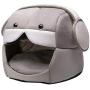 Luonita Pet Tent Cave Bed for Cat and Small Dog - Cat Tent/Kitten Bed/Cat Hut Foldable Comfortable Triangle Pet Cat Bed Tent House-Attractive, Durable, Washable,5.7 x 14.2 in,Gray