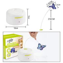 All for Paws Interactive Motion Activate Cat Butterfly Toy with One Replacement Flashing Butterflies Toy