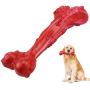Eurigo Dog Bone Toys Red, Dog Chew Toys for Aggressive Chewers Nearly Indestructible for Large Medium Dogs Teething Durable Tough Dog Toys Chew Toys,Beef Flavor,Non-Toxic Natural Rubber Food Grade