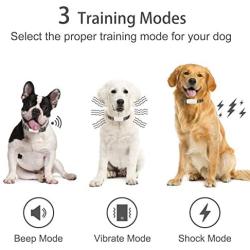 Epioneer Dog Shock Collar for 2 Dogs, Waterproof Rechargeable Electric Dog Training Collar with Remote for Small Medium Large Dogs,with 3 Training Modes