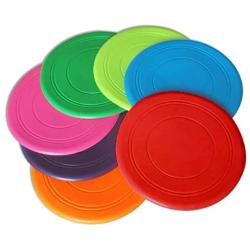 Dog Toy Frisbee - Childrens Frisbee - Pet Frisbee - Training Silicone Frisbee - One Pack of Multi-Color 7 Frisbee