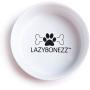 LazyBonezz Black Stripes Ceramic Pet Dog Cat Feeding Bowl