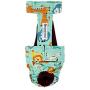 Barkertime Premium Waterproof Dog Diaper Overall - Made in USA - Forest Buddies on Teal Escape-Proof Premium Waterproof Dog Diaper Overall